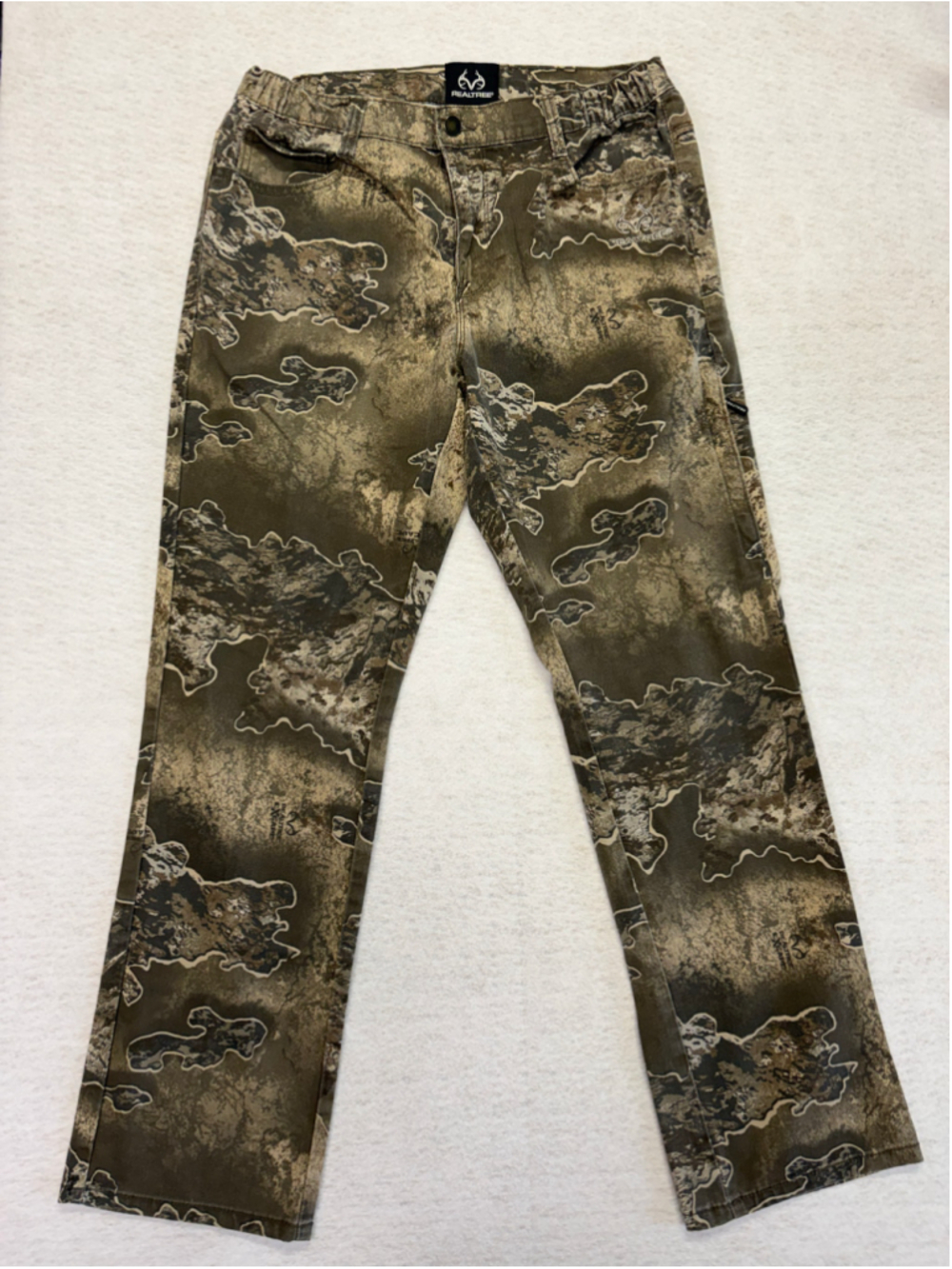 Realtree Camo Pants Adult Small 28-30 Stretch Hunting Y2K Utility Outdoors